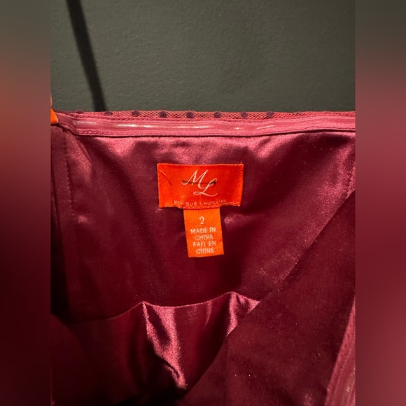 Vintage Monique Lhullier One- Shoulder Bow Tulle Gown - Picture 10 of 12